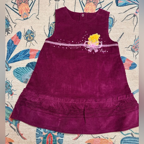 Vintage Disney Winnie the Pooh Purple Ribbed Sleeveless dress - Picture 1 of 2